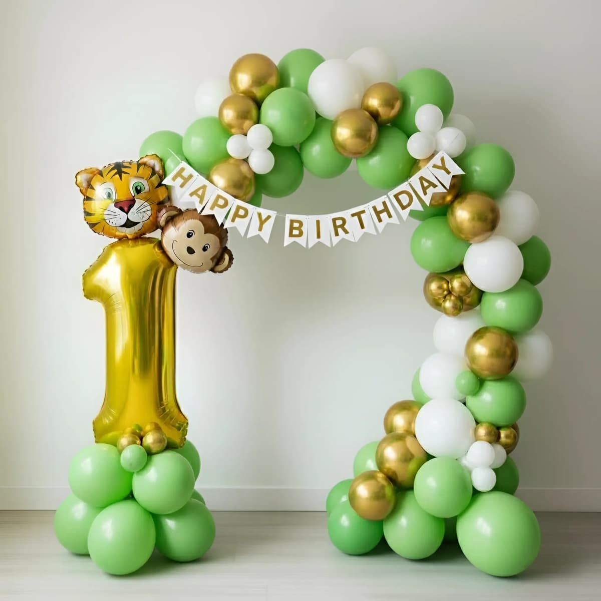 Simple Jungle Theme Birthday Setup Decor — view 1 of 1