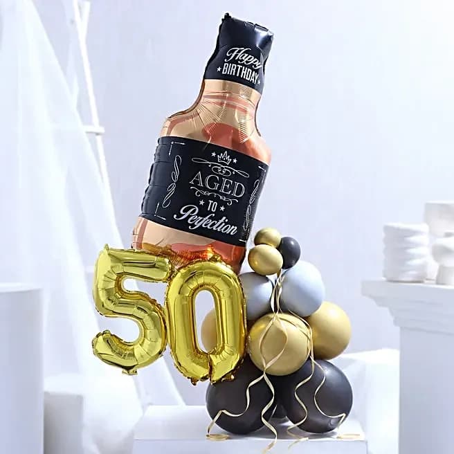 Golden Jubille Balloon Bouquet Set — view 1 of 4