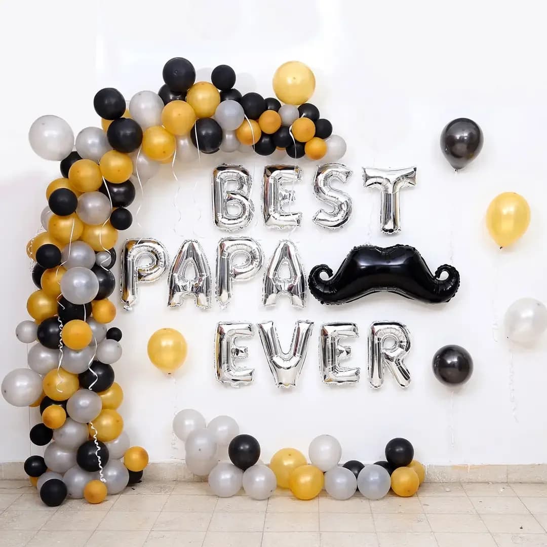 Premium Classy Balloon Decor for Best Papa Ever Set — view 1 of 1