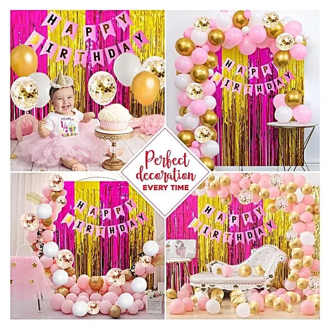Gorgeous Pink Birthday Decoration Set — view 4 of 6
