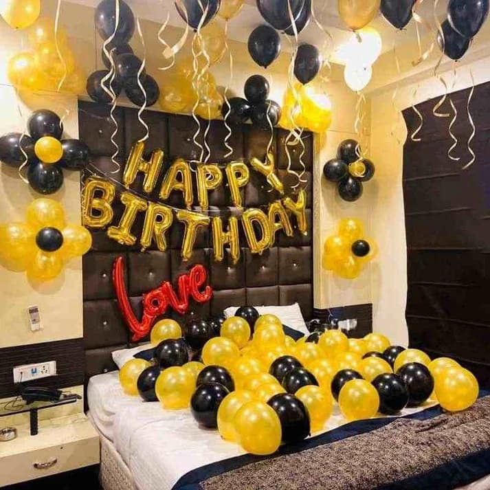 Birthday Decoration in Gold Theme Room Balloon Set — view 2 of 2