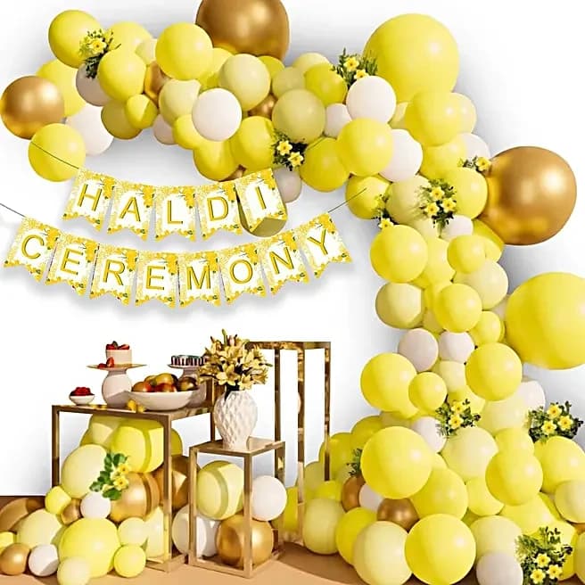 Sunlit Haldi Festive Balloon Backdrop Set — view 1 of 1