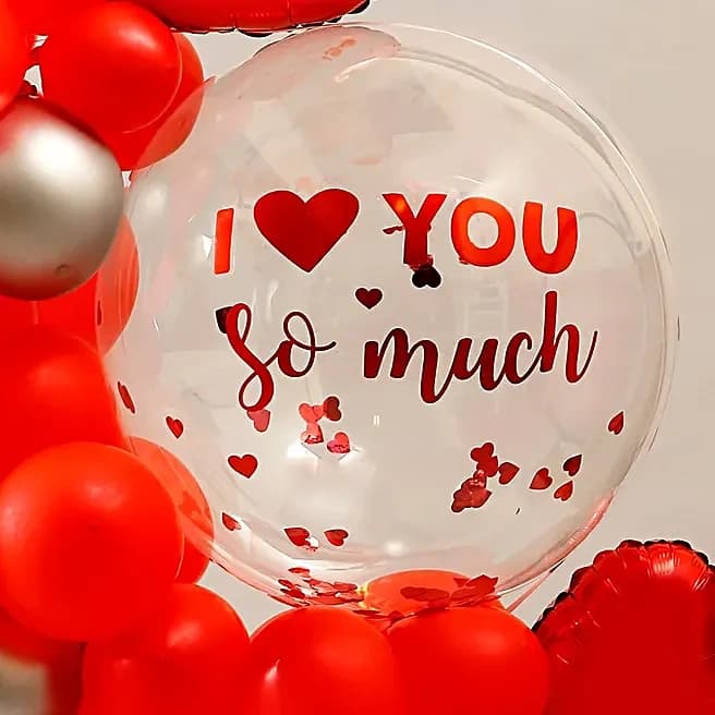 Love You Red Theme Balloon Bouquet Set — view 4 of 6