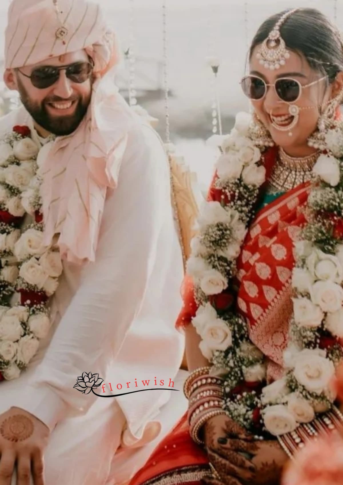 Premium White Rose Varmala — view 2 of 2